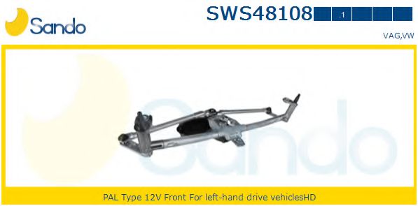 Трапеция стеклоочистителя sando SWS48108.1