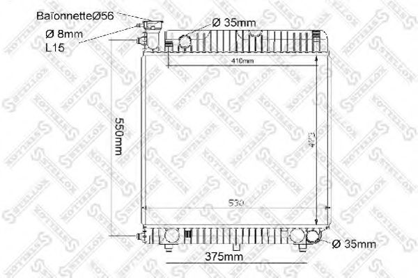 Радиатор охлаждения двигателя STELLOX 10-25035-SX