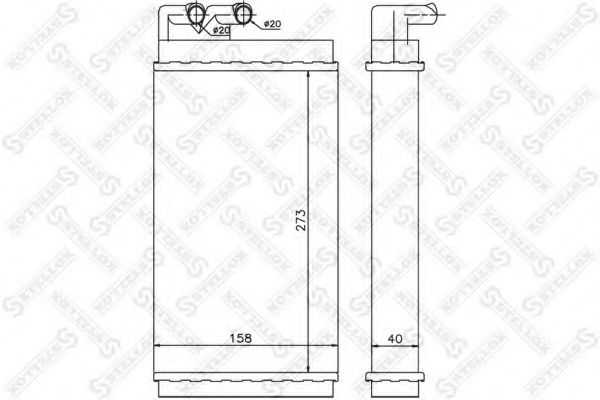 Радиатор печки STELLOX 10-35001-SX