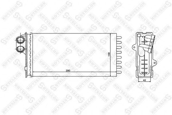 Радиатор печки STELLOX 10-35002-SX