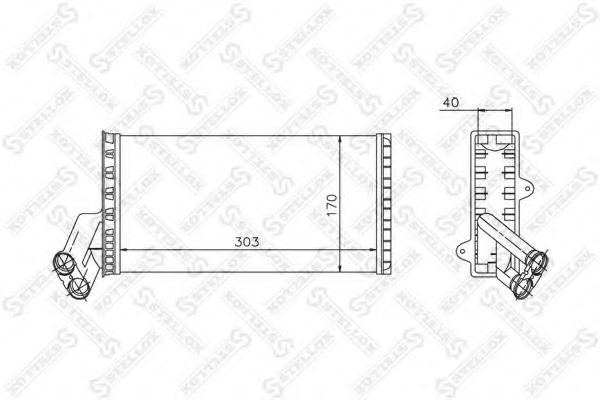 Радиатор печки STELLOX 10-35004-SX