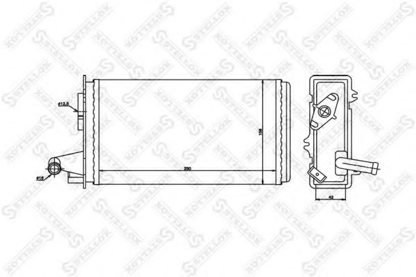 Радиатор печки stellox 10-35006-SX