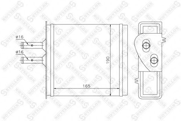 Радиатор печки STELLOX 10-35007-SX