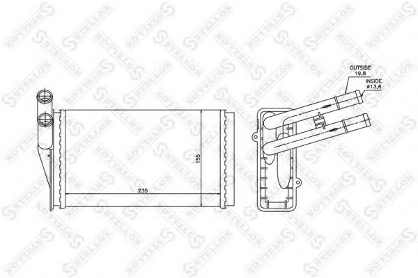 Радиатор печки STELLOX 10-35021-SX