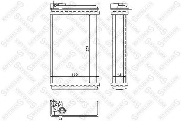 Радиатор печки STELLOX 10-35046-SX