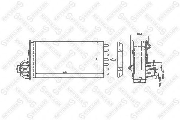 Радиатор печки STELLOX 10-35047-SX