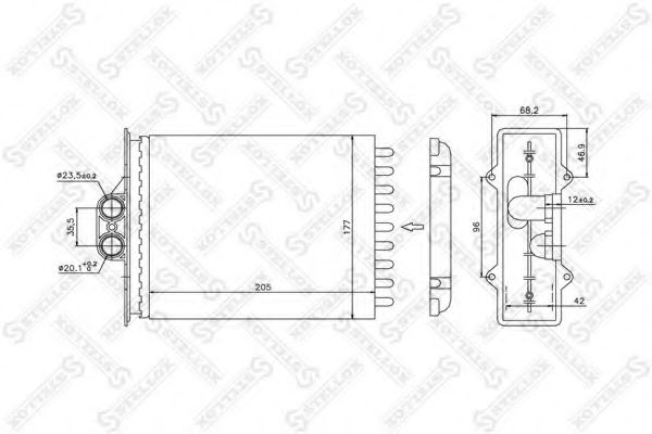 Радиатор печки STELLOX 10-35056-SX