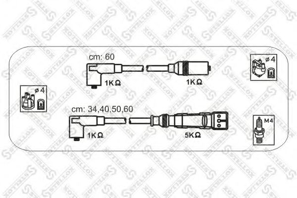 Комплект проводов зажигания STELLOX 10-38085-SX