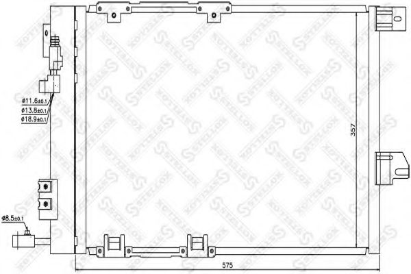 Радиатор кондиционера STELLOX 10-45015-SX