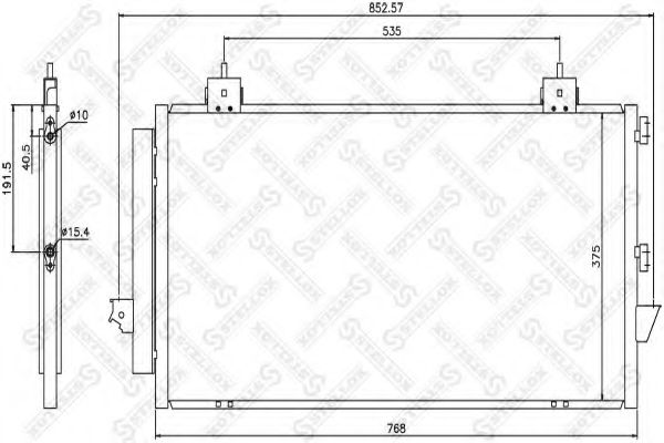 Радиатор кондиционера STELLOX 10-45037-SX