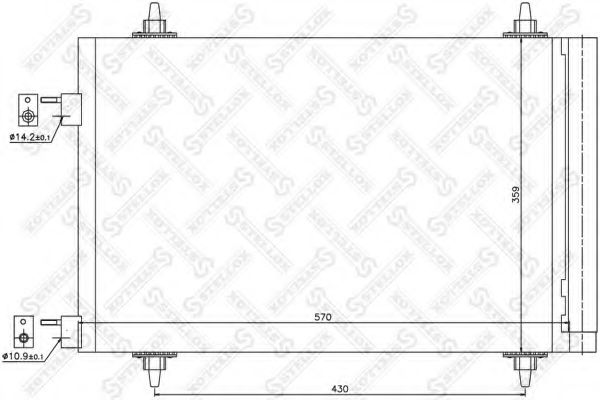 Радиатор кондиционера STELLOX 10-45039-SX