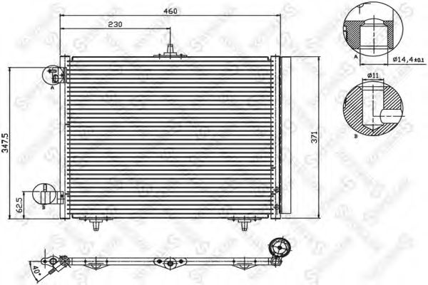 Радиатор кондиционера STELLOX 10-45040-SX
