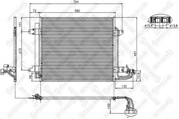 Радиатор кондиционера STELLOX 10-45060-SX