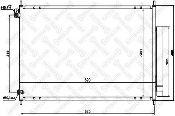 Радиатор кондиционера STELLOX 10-45061-SX