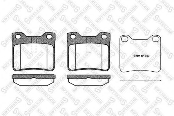 Тормозные колодки STELLOX 332 010B-SX