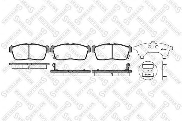 Тормозные колодки STELLOX 735 002B-SX