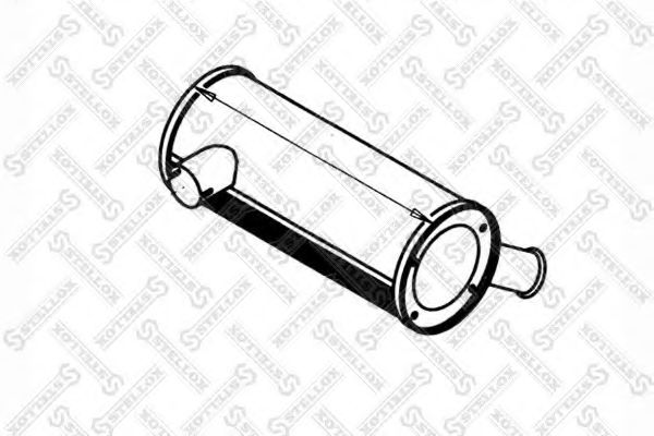 Средний / конечный глушитель ОГ STELLOX 82-03004-SX