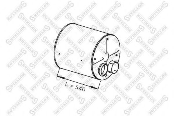 Средний / конечный глушитель ОГ stellox 82-03087-SX