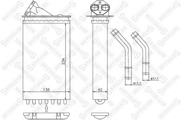 Радиатор печки STELLOX 10-35011-SX