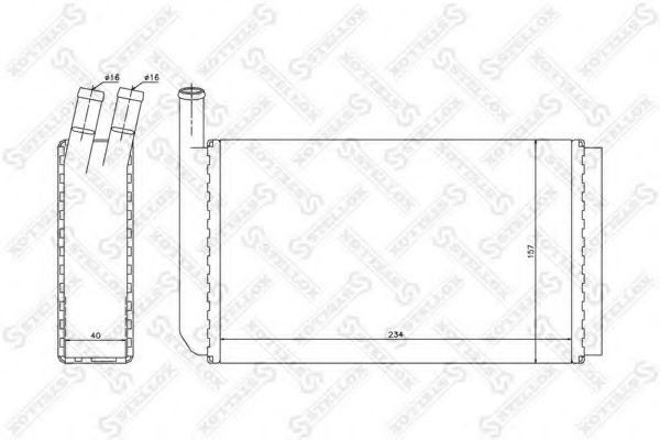 Радиатор печки STELLOX 10-35018-SX