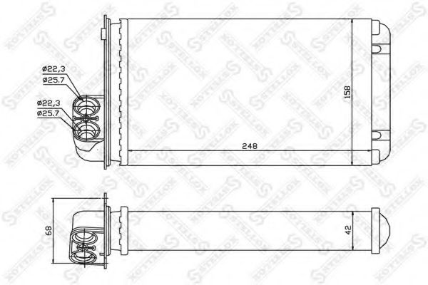 Радиатор печки STELLOX 10-35042-SX