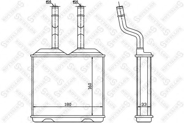 Радиатор печки STELLOX 10-35055-SX