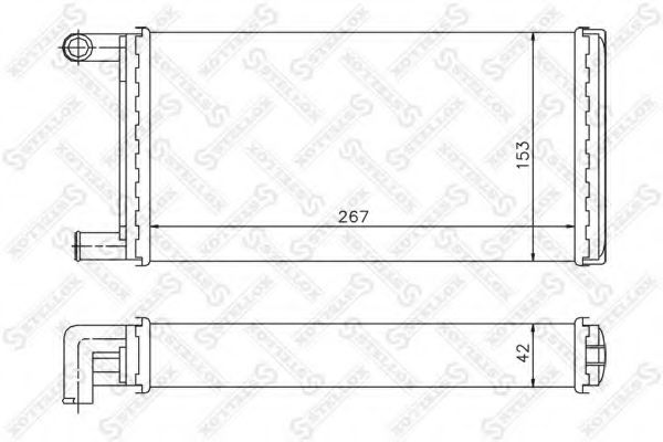 Радиатор печки STELLOX 10-35067-SX