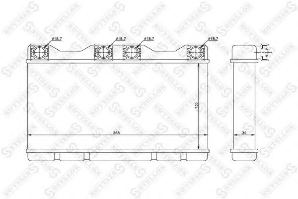 Радиатор печки STELLOX 10-35068-SX