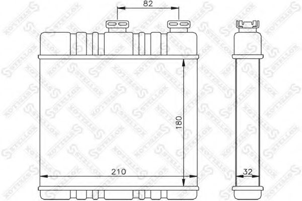 Радиатор печки STELLOX 10-35071-SX