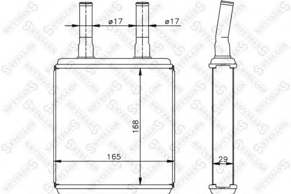 Радиатор печки STELLOX 10-35072-SX