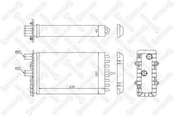 Радиатор печки STELLOX 10-35079-SX