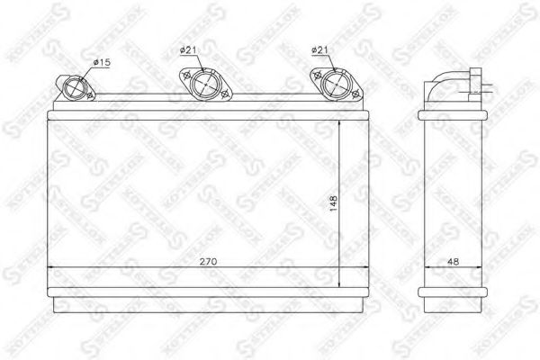 Радиатор печки STELLOX 10-35080-SX