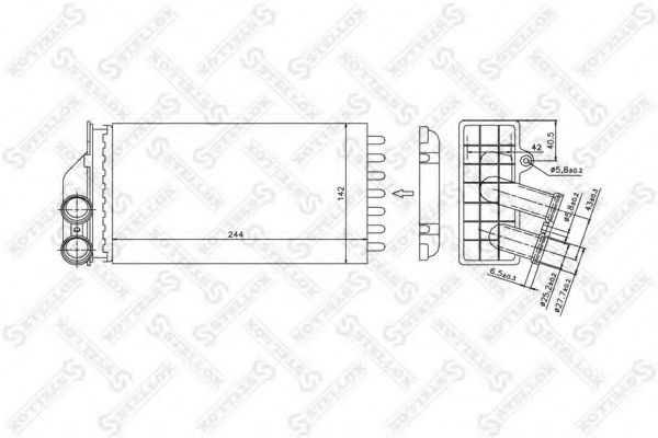 Радиатор печки STELLOX 10-35103-SX