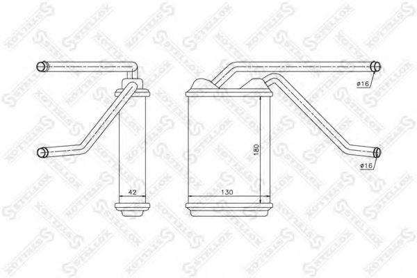 Радиатор печки STELLOX 10-35104-SX