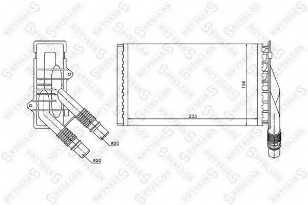 Радиатор печки STELLOX 10-35107-SX