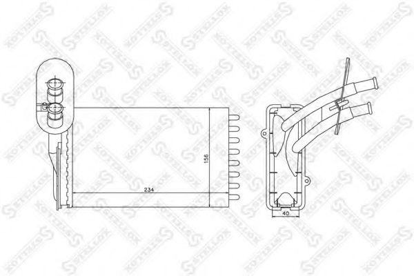 Радиатор печки STELLOX 10-35116-SX
