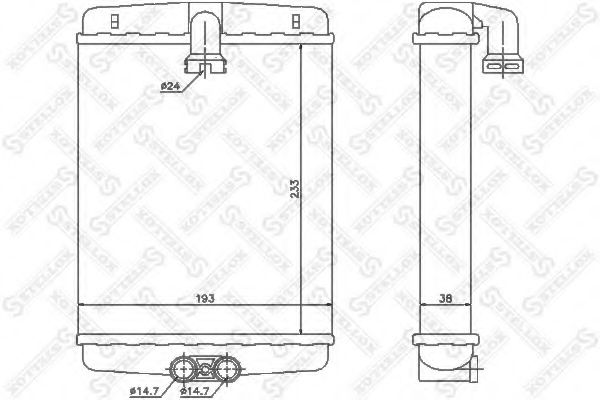 Радиатор печки STELLOX 10-35120-SX