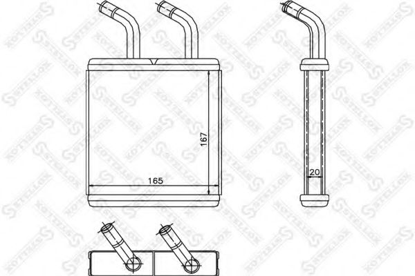 Радиатор печки STELLOX 10-35123-SX