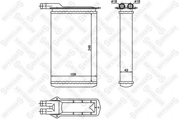 Радиатор печки STELLOX 10-35126-SX