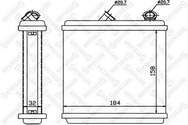 Радиатор печки STELLOX 10-35128-SX