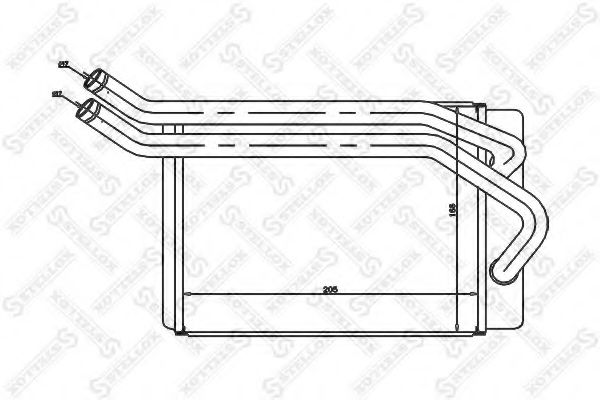Радиатор печки STELLOX 10-35131-SX