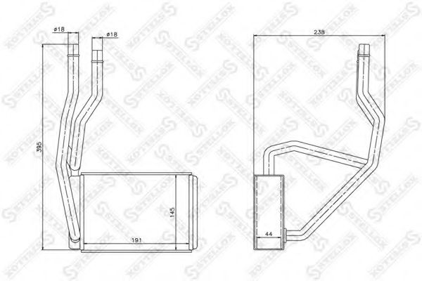 Радиатор печки STELLOX 10-35132-SX