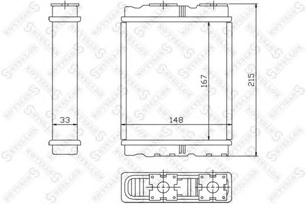 Радиатор печки STELLOX 10-35136-SX