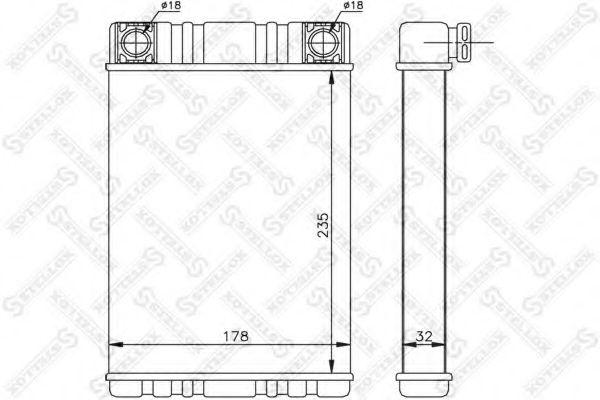 Радиатор печки STELLOX 10-35144-SX