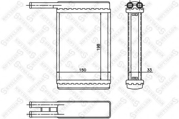 Радиатор печки STELLOX 10-35168-SX