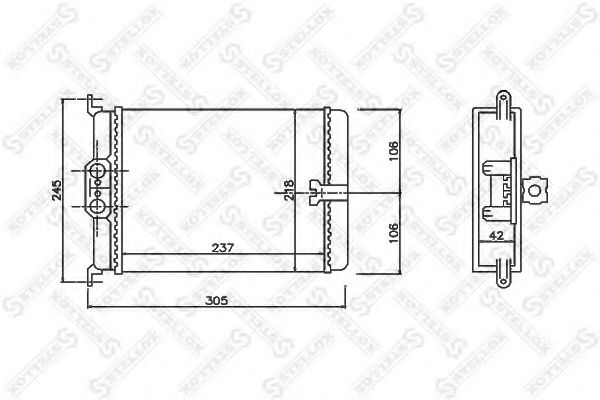 Радиатор печки STELLOX 10-35171-SX