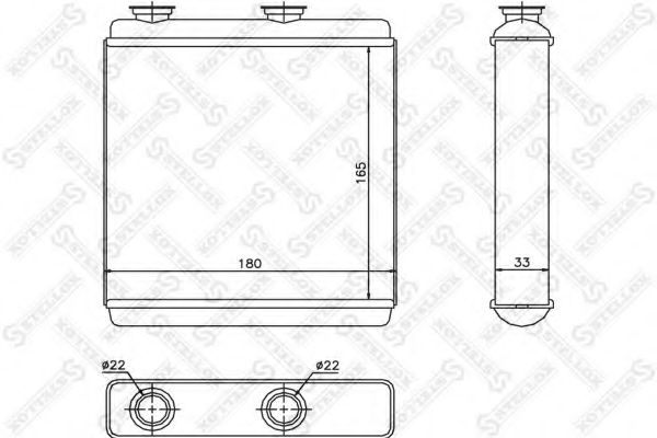 Радиатор печки STELLOX 10-35174-SX