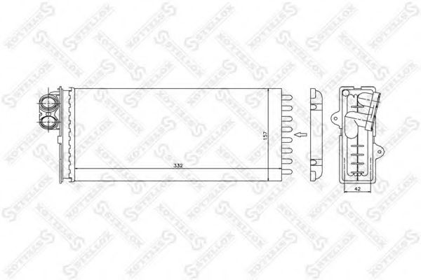 Радиатор печки STELLOX 10-35177-SX