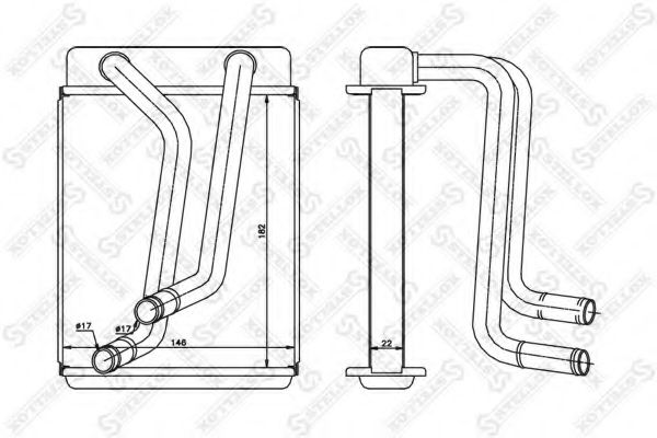 Радиатор печки STELLOX 10-35187-SX