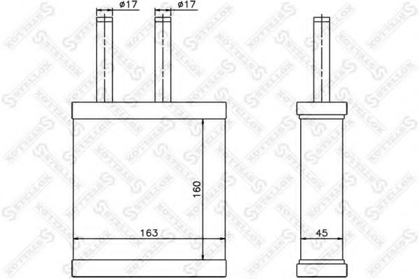 Радиатор печки STELLOX 10-35189-SX